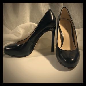 Nine west covered platform heels